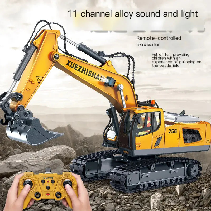 Large Alloy Remote Control Excavator Toy for Kids