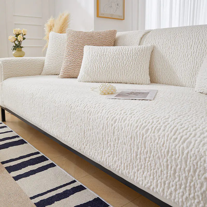 Fleece Sofa Cushion Cover for All Seasons (European Style)