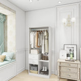 Chic 71" White Wardrobe Organizer