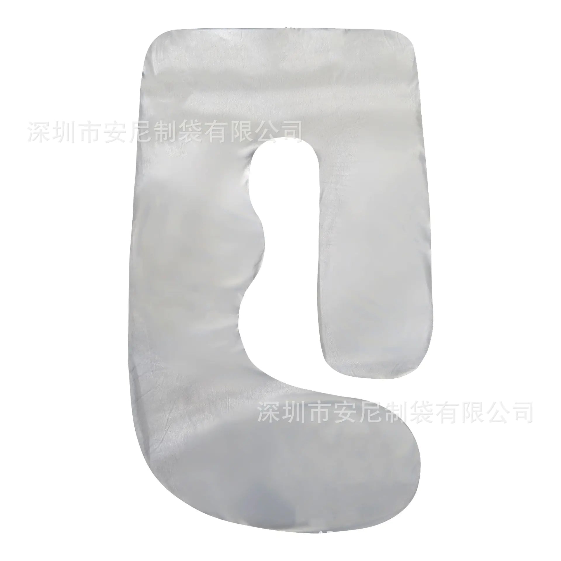 J-Shaped Pregnancy Pillow with Crystal Velvet Cover
