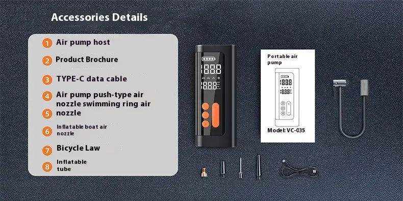 Car Inflatable Wireless Tire Pump