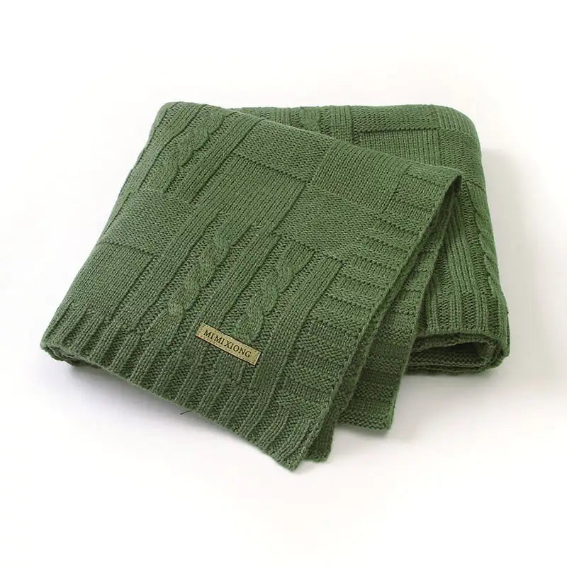 Solid Color Knitted Baby Blanket for Men and Women